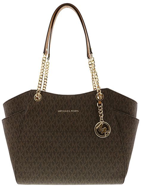 michael michael kors jet set logo large tote|michael kors jet set chain.